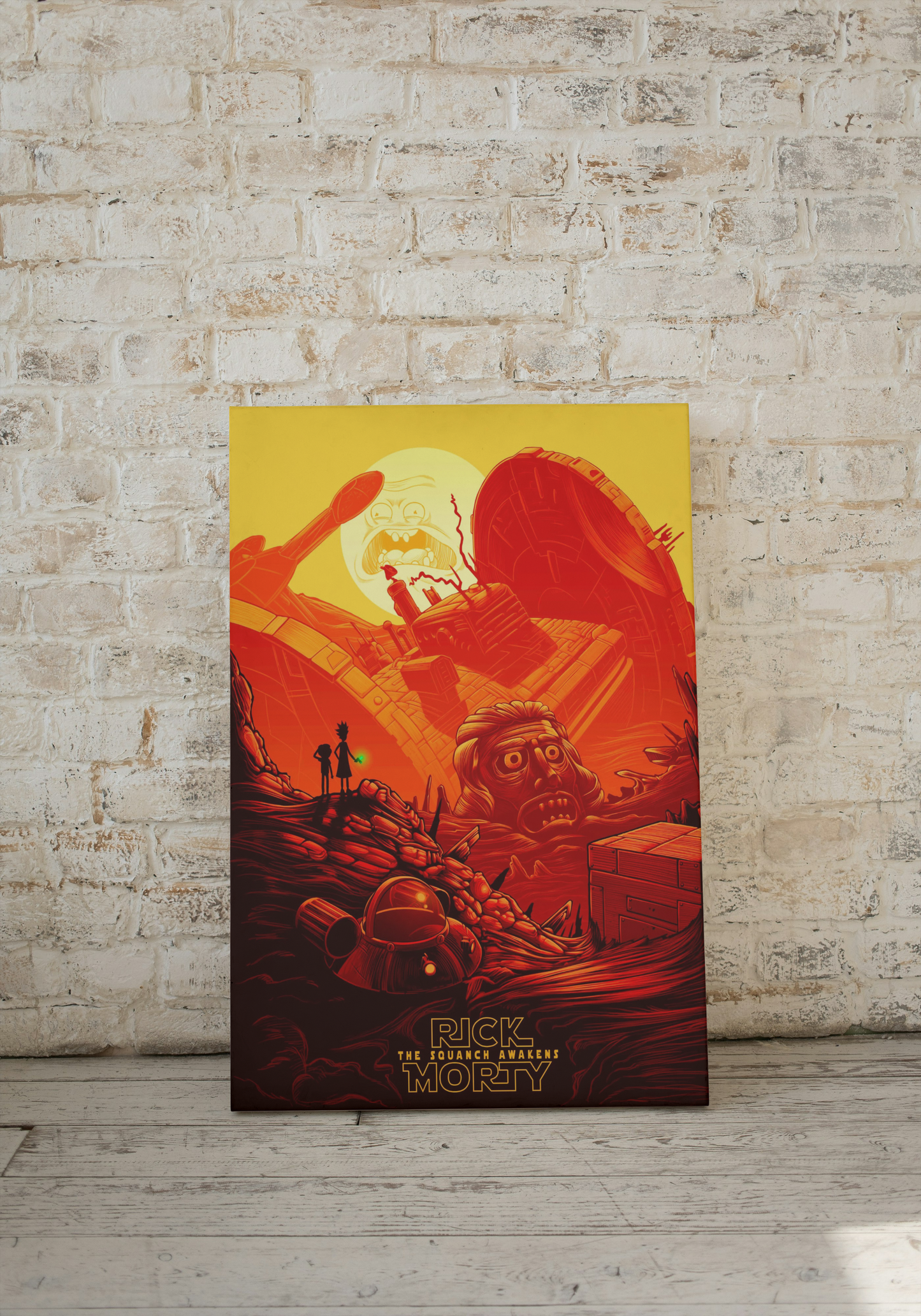 Rick and Morty Space Wars Canvas Print