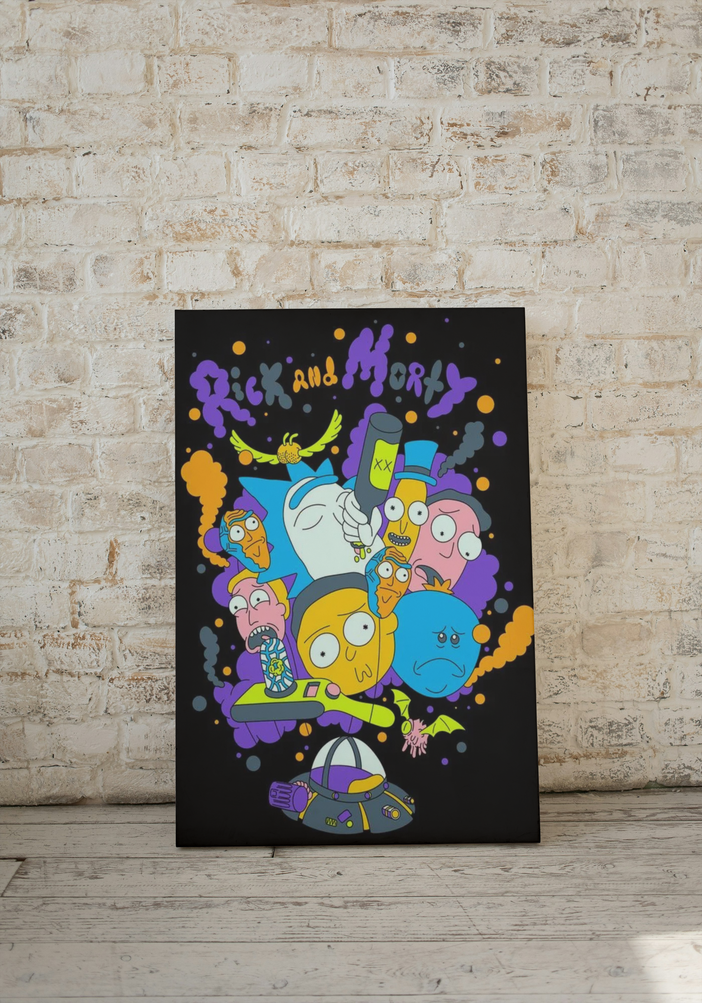 Futuristic Rick and Morty Canvas Print