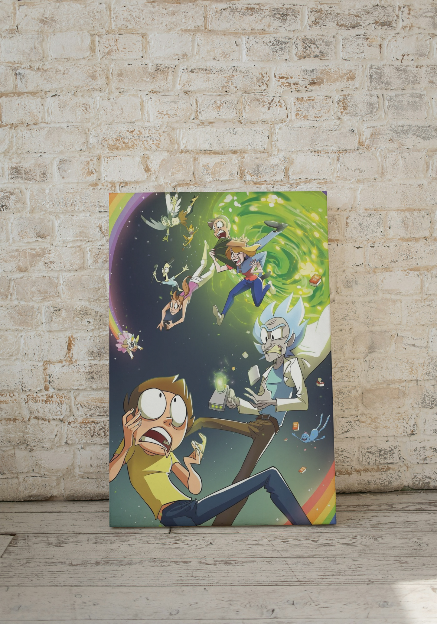 Impresión en lienzo del universo de Rick y Morty