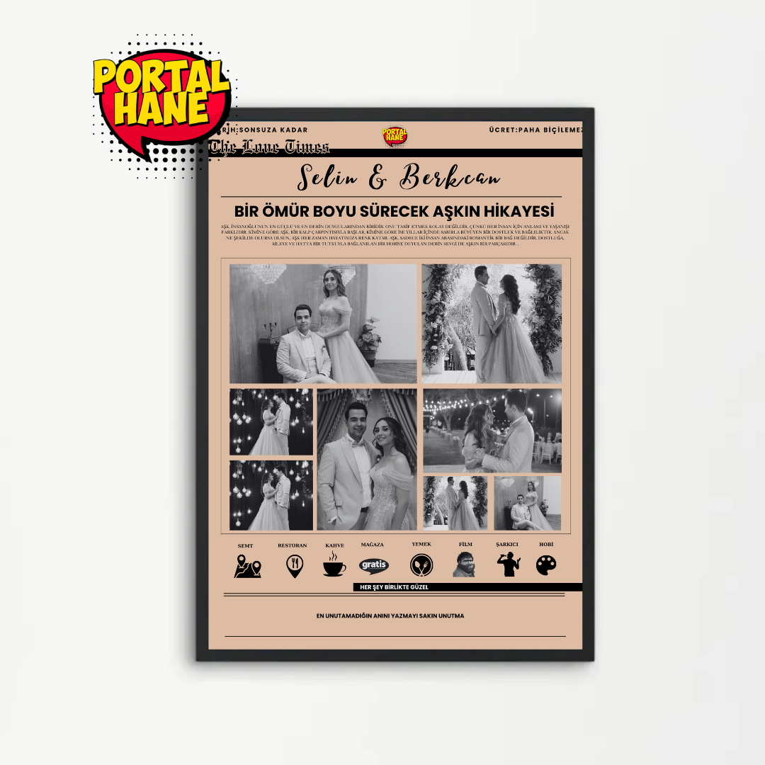Personalized Love Newspaper