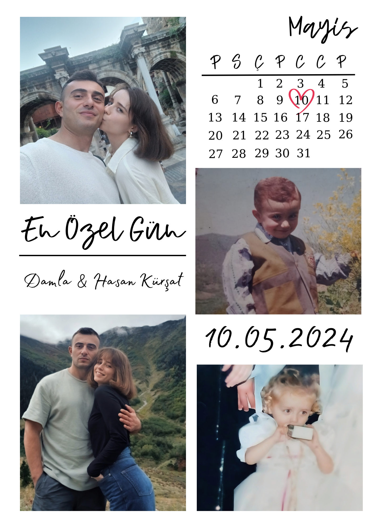 Kişiye Özel Takvim - Sevgiliye Özel Hediye