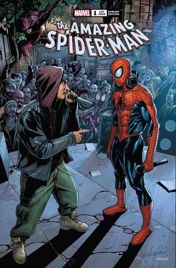 Spiderman ve Eminem Düet Kanvas Tablo