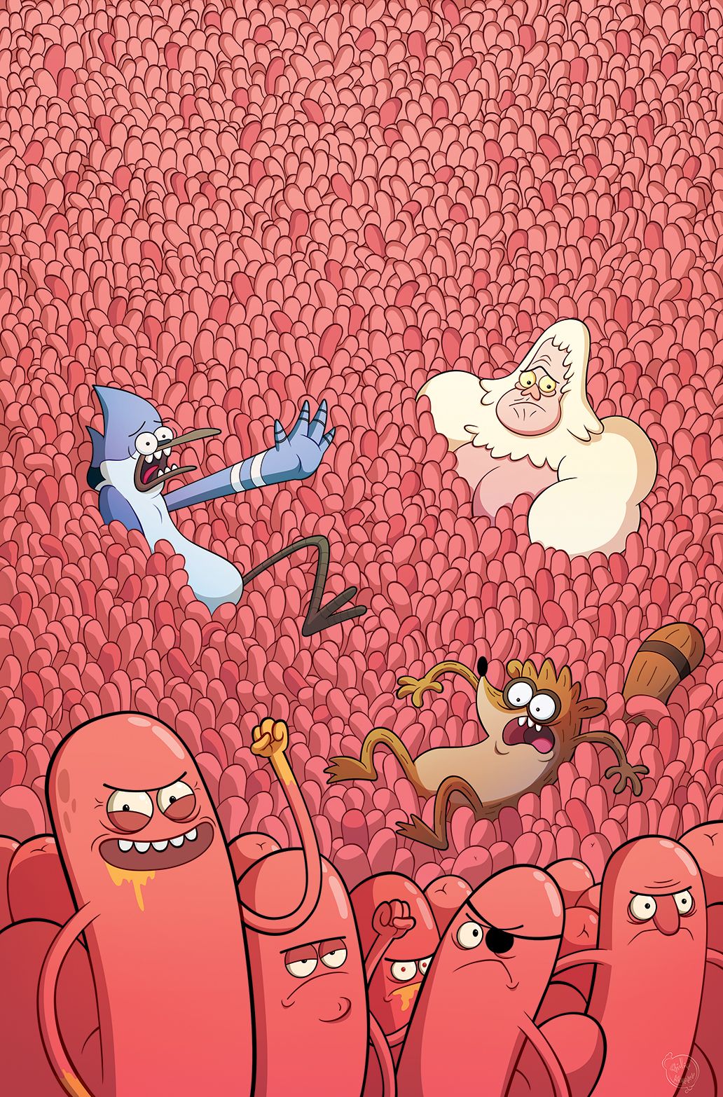 Impresión en lienzo de la desaparición de Regular Show