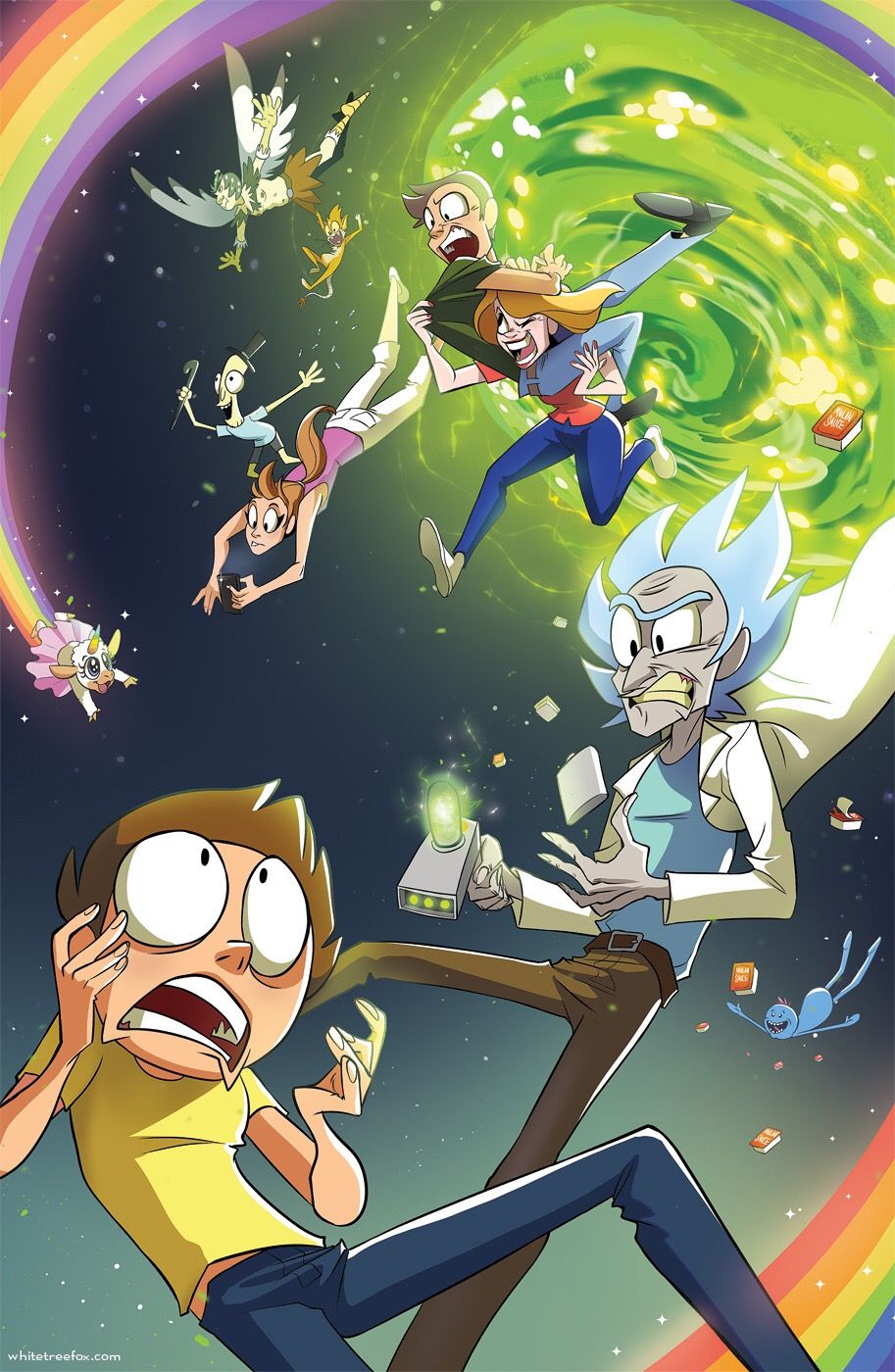 Impresión en lienzo del universo de Rick y Morty