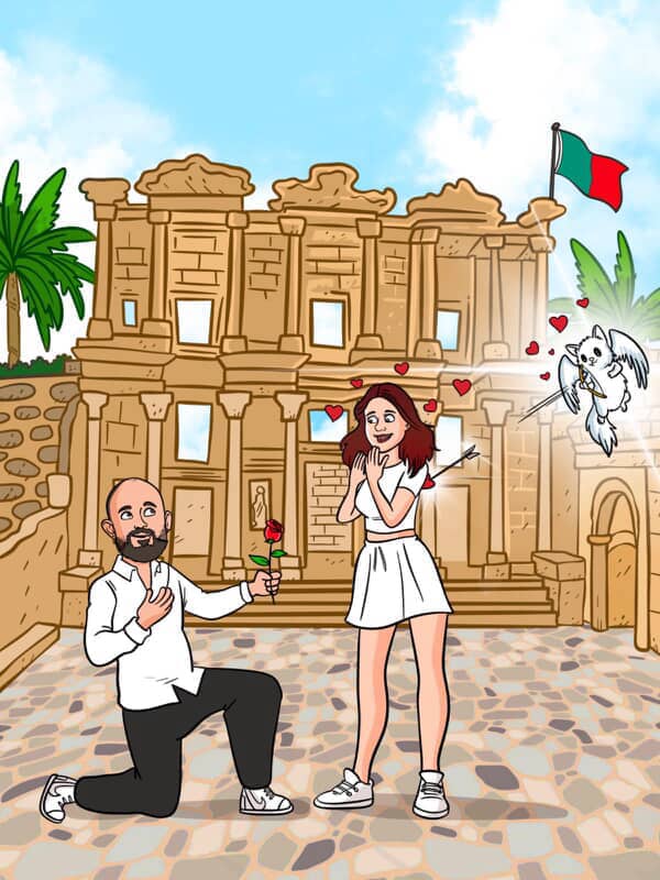 Propuesta de matrimonio + Impresión en lienzo de 35 x 50