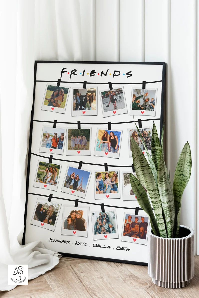 Portalhane Fotoğraflı Friends Tablosu