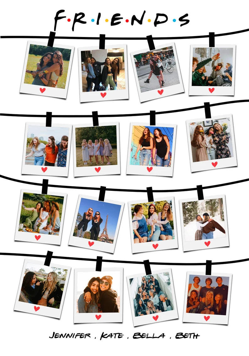Portalhane Fotoğraflı Friends Tablosu