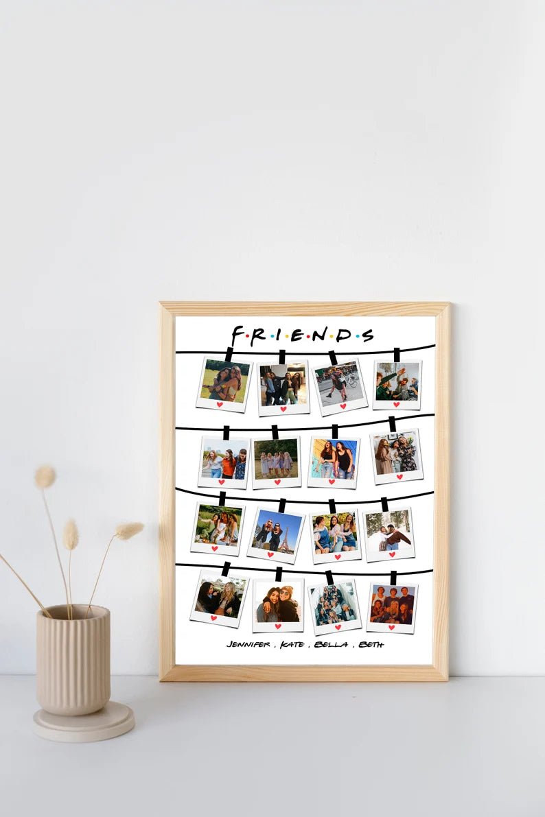 Portalhane Fotoğraflı Friends Tablosu