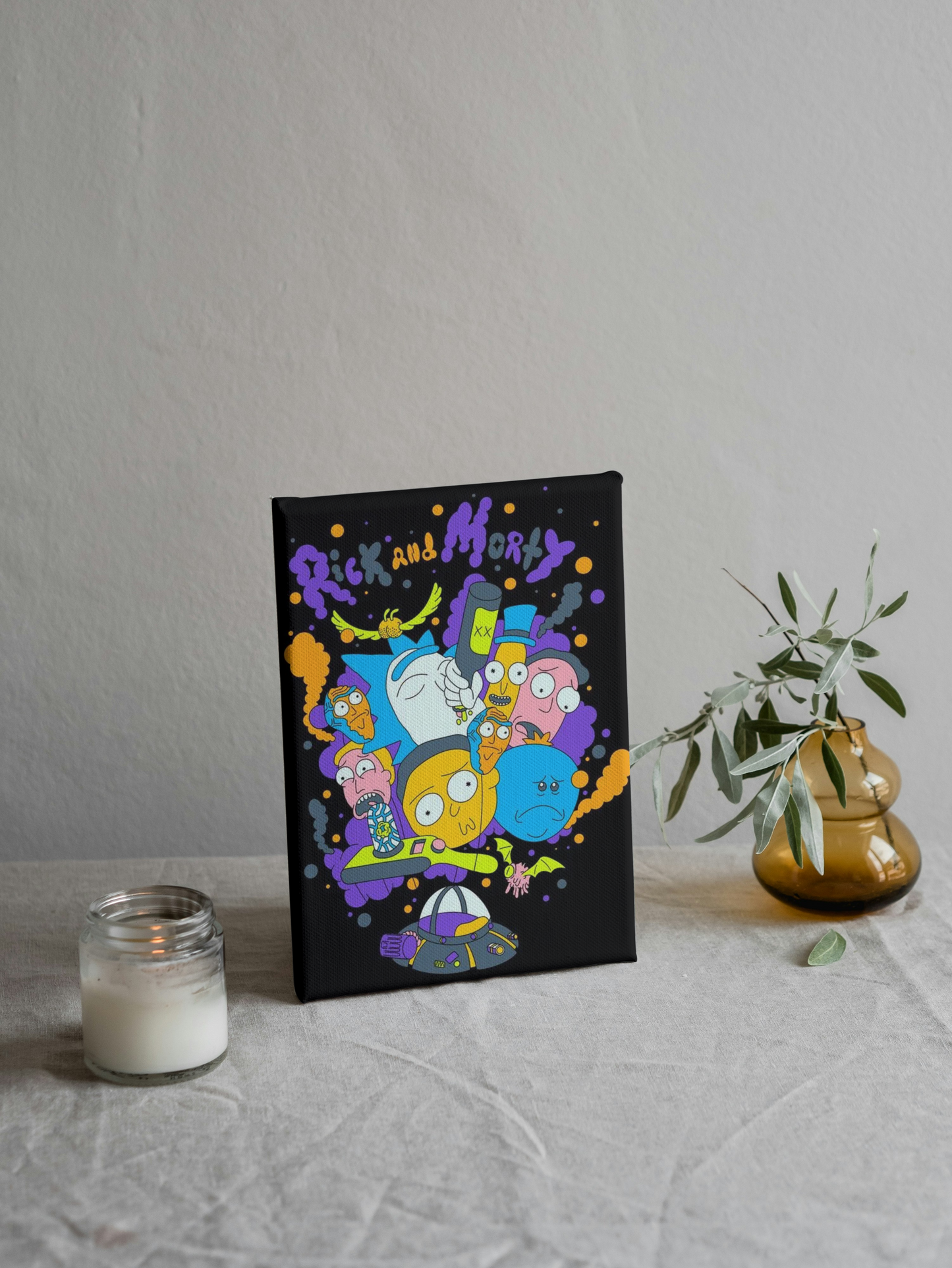 Futuristic Rick and Morty Canvas Print