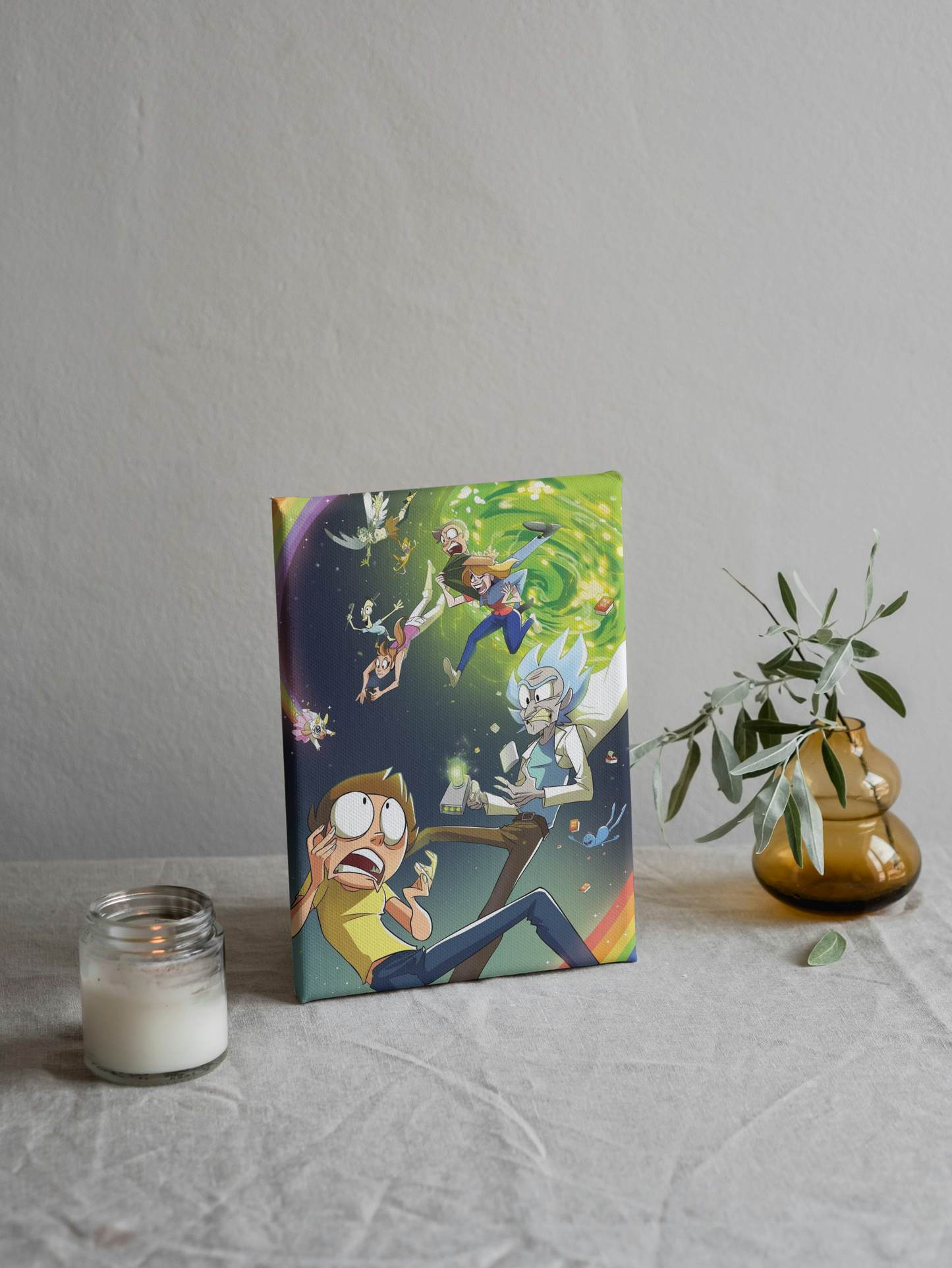 Impresión en lienzo del universo de Rick y Morty