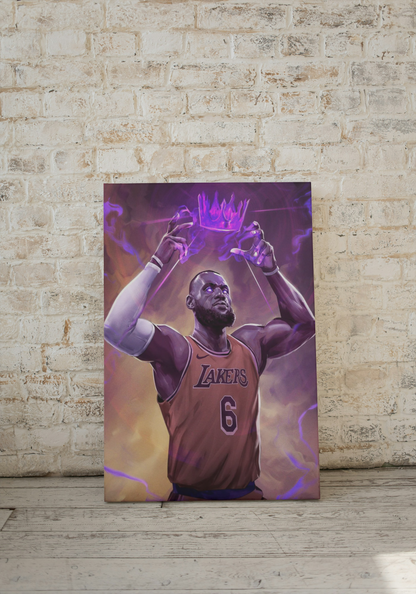King LeBron James Canvas Print