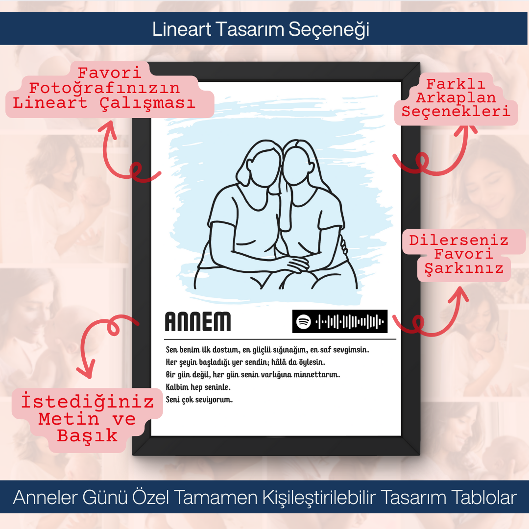 Anneler Gününe Özel Tasarım Tablolar