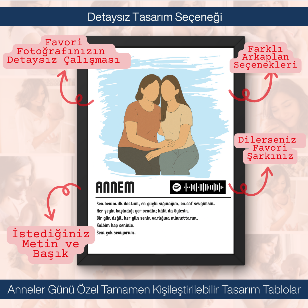 Anneler Gününe Özel Tasarım Tablolar