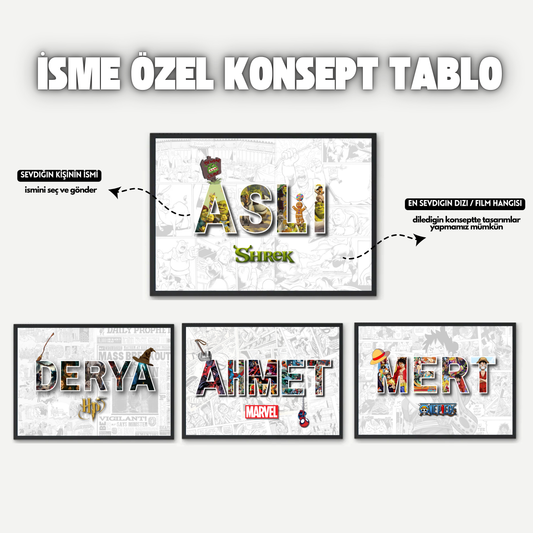 Portalhane İsme Özel Konsept Tablo
