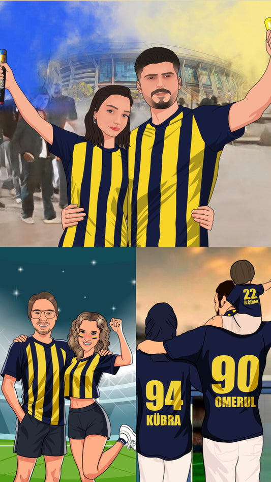 3 Taraftar Tasarım + 30*40 cm Tablo