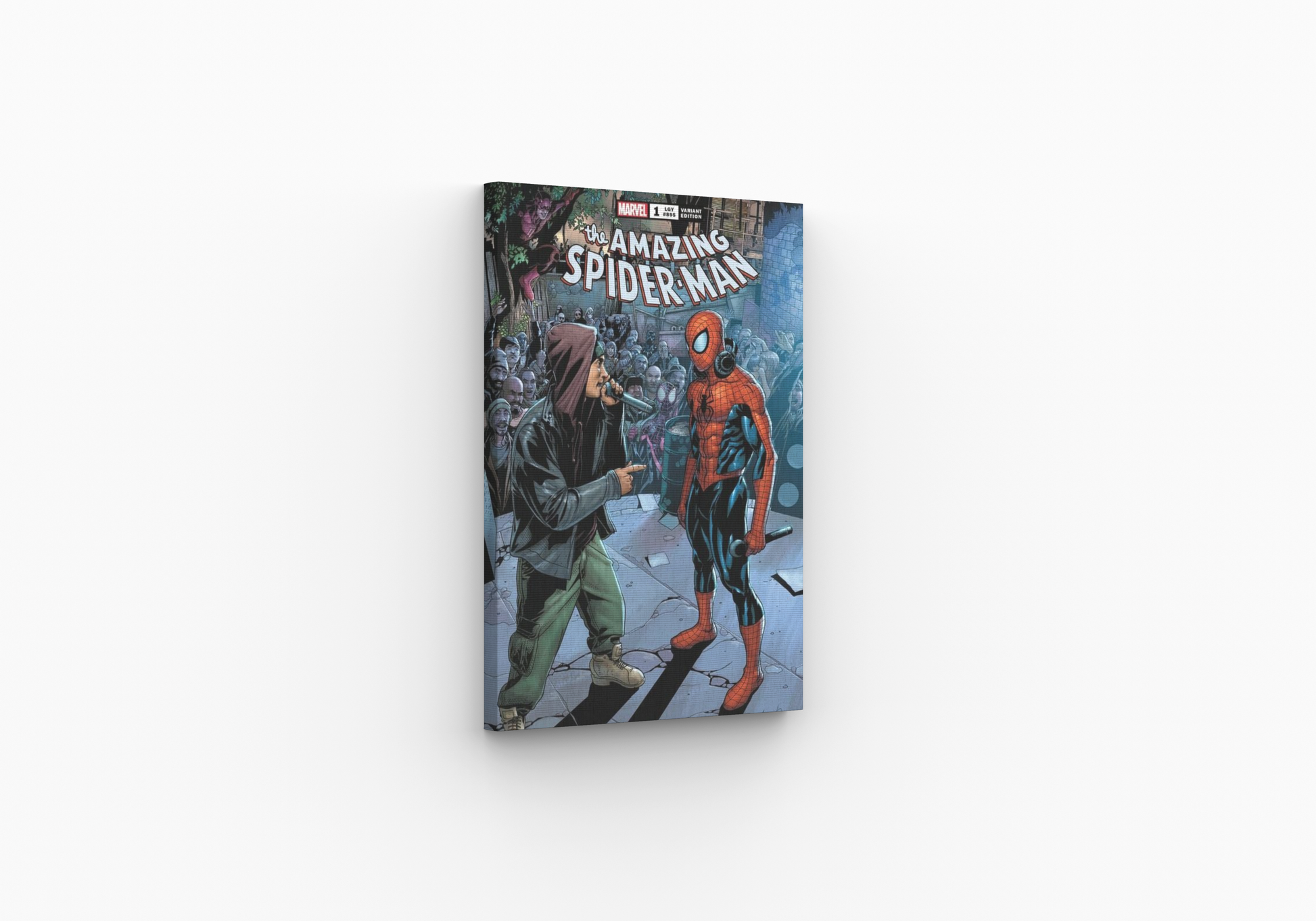 Spiderman ve Eminem Düet Kanvas Tablo