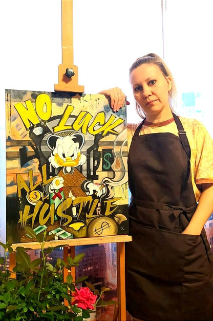 No Luck Hustle Duck Canvas Print
