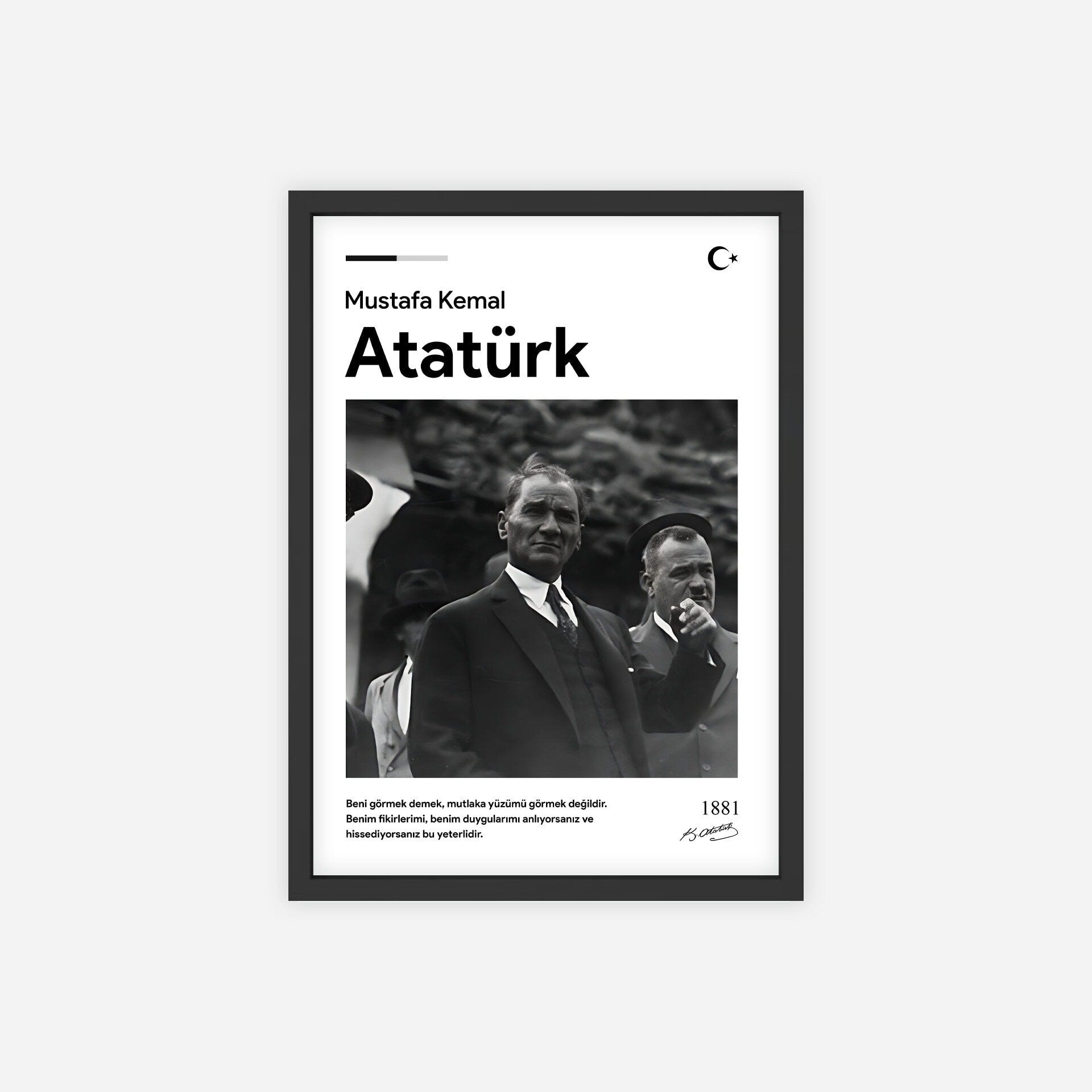 Mustafa Kemal Atatürk Tablosu posteri 