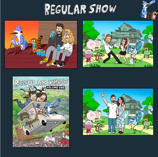 Regular Show Özel Sipariş (8 Karakter) - Büyük Boy Tablo