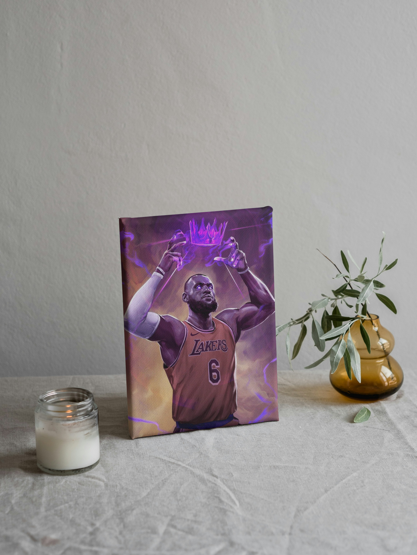 King LeBron James Canvas Print