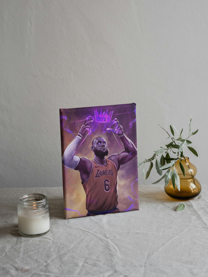 King LeBron James Canvas Print